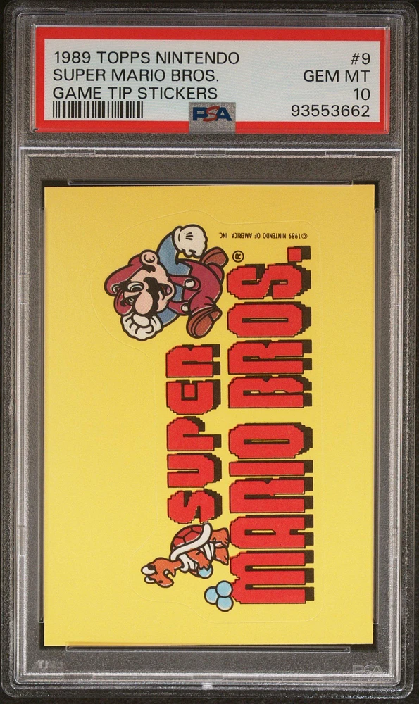 1989 Topps Nintendo Game Tip Stickers 9 Super Mario Bros. PSA 10