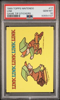1989 Topps Nintendo Game Tip Stickers 17 Link PSA 10