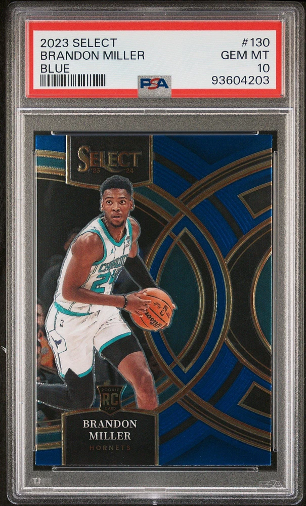 2023 Panini Select 130 Brandon Miller Blue PSA 10