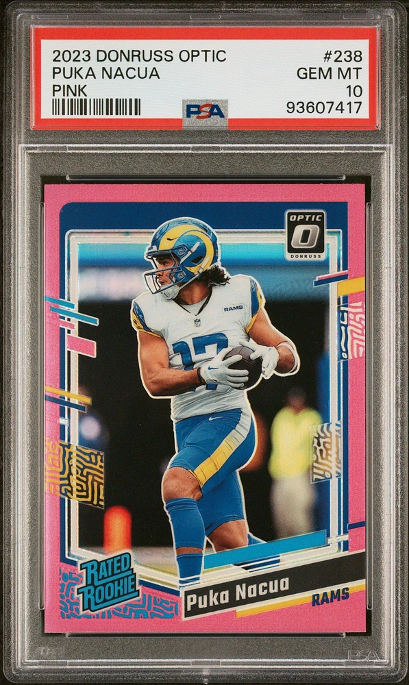 2023 Panini Donruss Optic 238 Puka Nacua Pink PSA 10