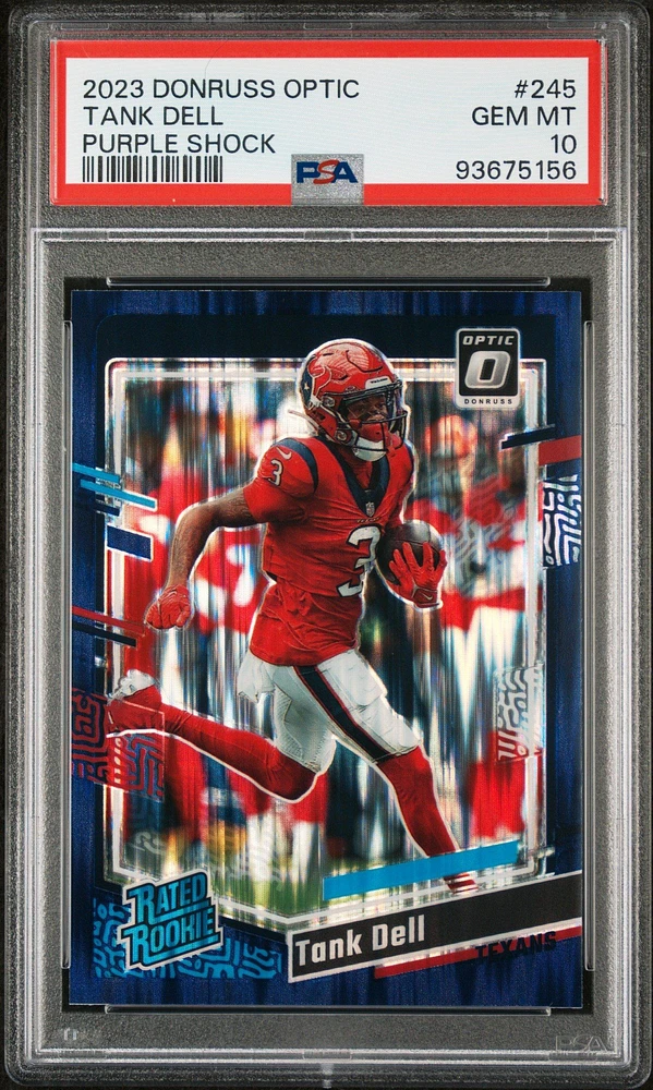 2023 Panini Donruss Optic 245 Tank Dell Purple Shock PSA 10