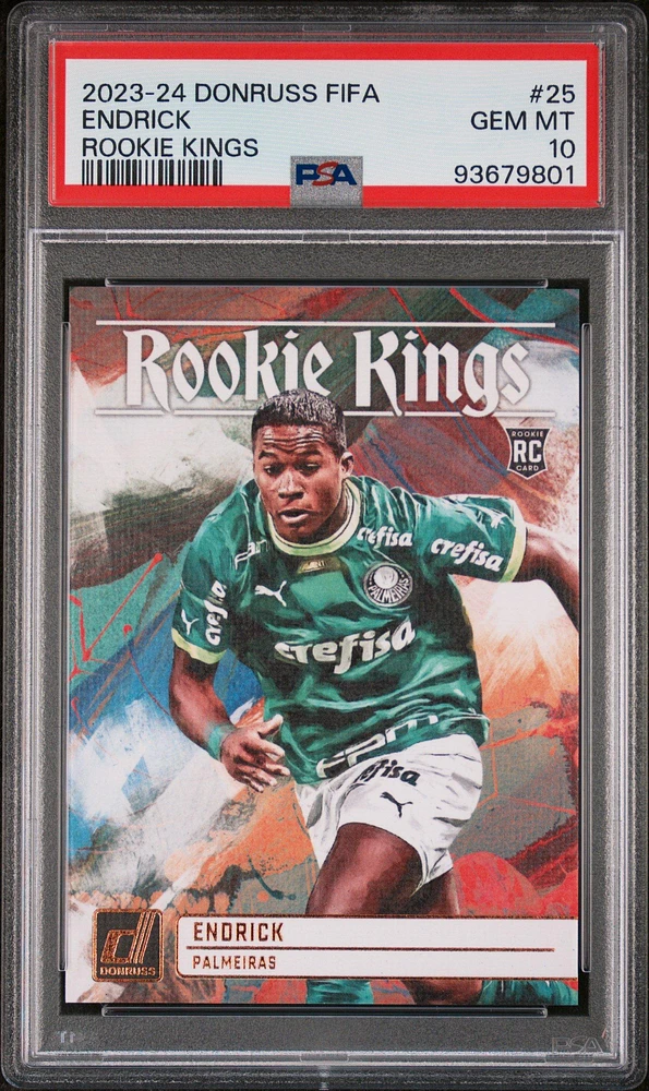 2023-24 Panini Donruss Fifa Rookie Kings 25 Endrick PSA 10