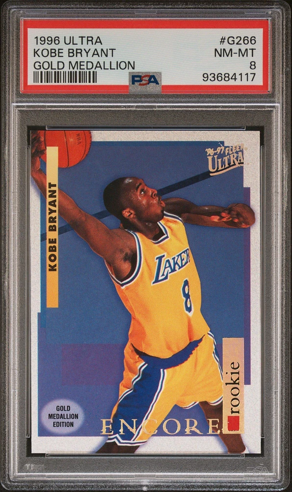 1996 Ultra G266 Kobe Bryant Gold Medallion PSA 8