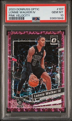2023 Panini Donruss Optic 107 Lonnie Walker Iv Pink Velocity PSA 10