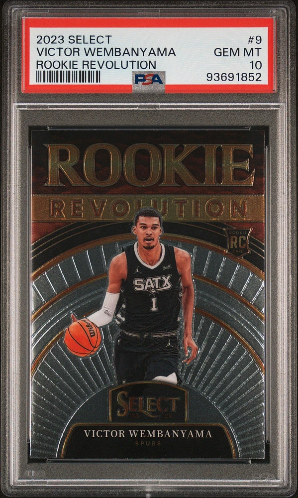2023 Panini Select Rookie Revolution 9 Victor Wembanyama PSA 10