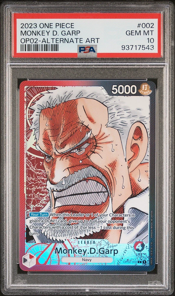 2023 One Piece Paramount War 002 Monkey D. Garp Alternate Art PSA 10