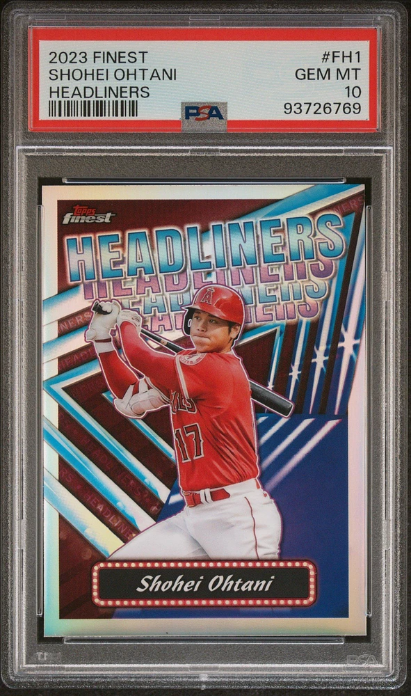 2023 Topps Finest Finest Headliners Fh1 Shohei Ohtani PSA 10
