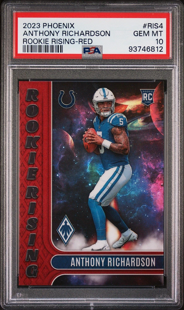 2023 Panini Phoenix Rookie Rising Ris4 Anthony Richardson Red PSA 10
