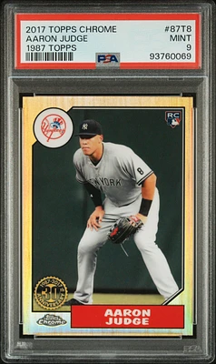 2017 Topps Chrome 1987 Topps 87t8 Aaron Judge PSA 9
