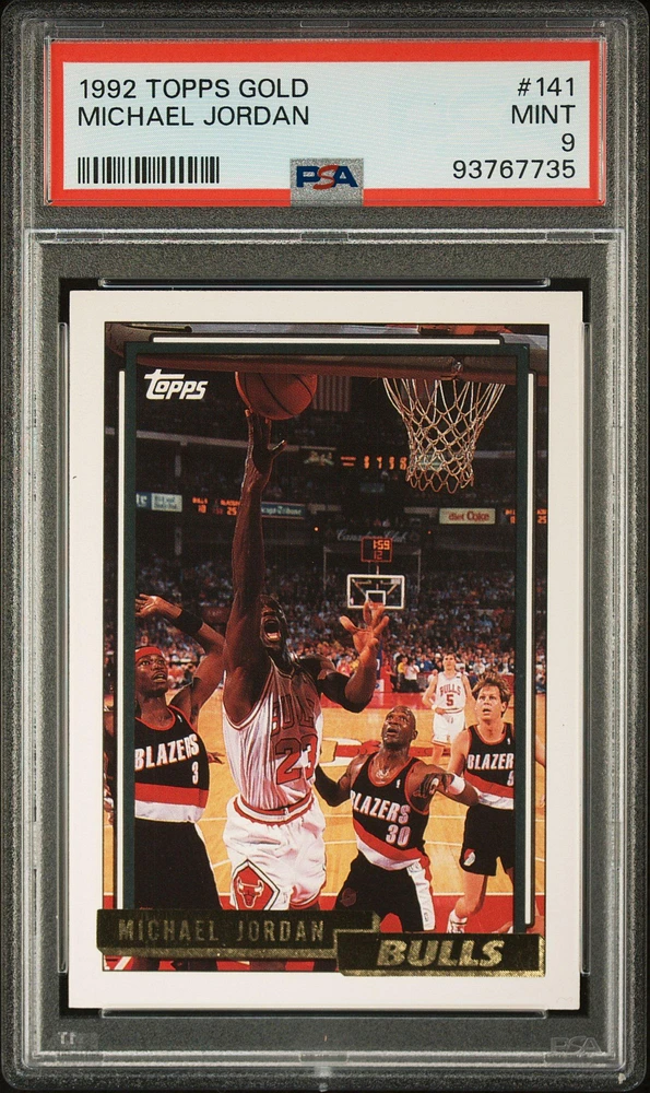 1992 Topps Gold 141 Michael Jordan PSA 9