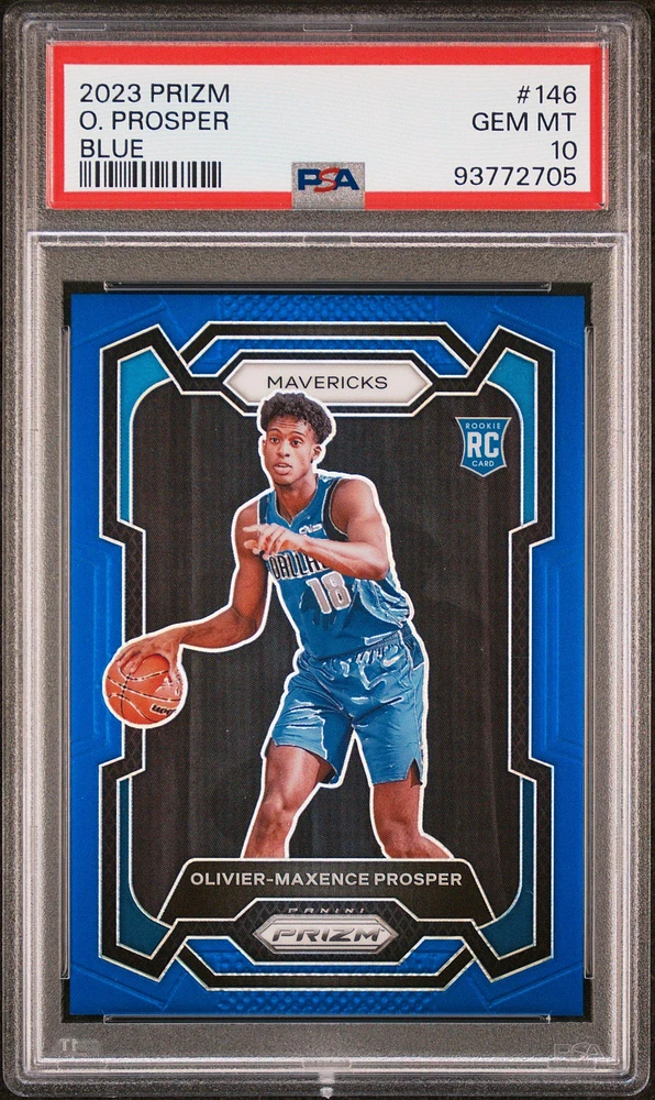 2023 Panini Prizm 146 Olivier-maxence Prosper Blue Prizm PSA 10