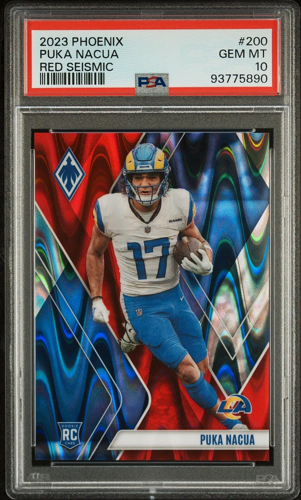 2023 Panini Phoenix 200 Puka Nacua Red Seismic PSA 10