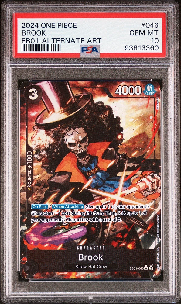 2024 One Piece Extra Booster -memorial Collection- 046 Brook Alternate Art PSA