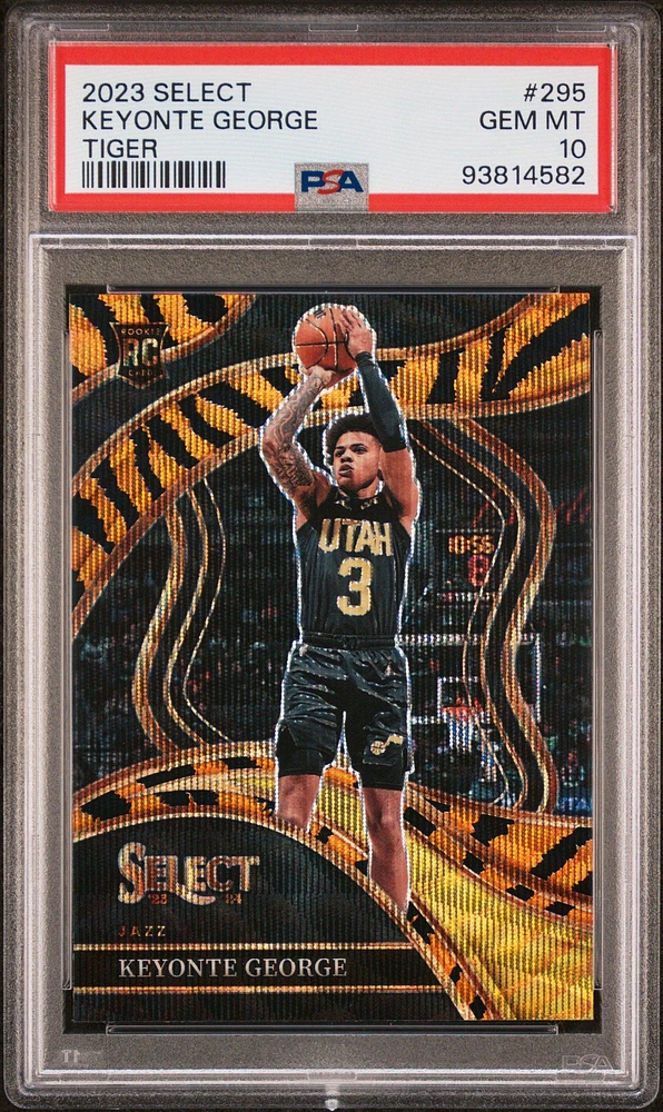2023 Panini Select 295 Keyonte George Tiger Prizm PSA 10