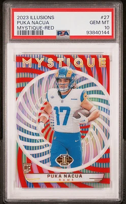 2023 Panini Illusions Mystique 27 Puka Nacua Red PSA 10