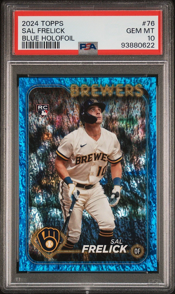 2024 Topps 76 Sal Frelick Blue Holofoil PSA 10