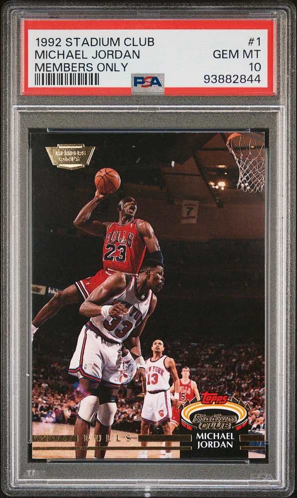 1992 Stadium Club 1 Michael Jordan Members Only PSA 10