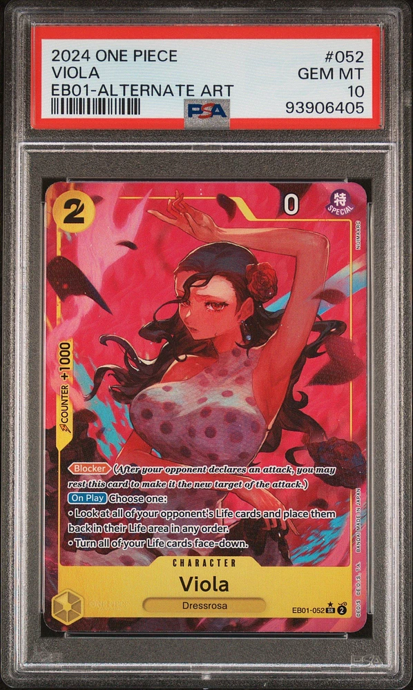 2024 One Piece Extra Booster -memorial Collection- 052 Viola Alternate Art PSA 10