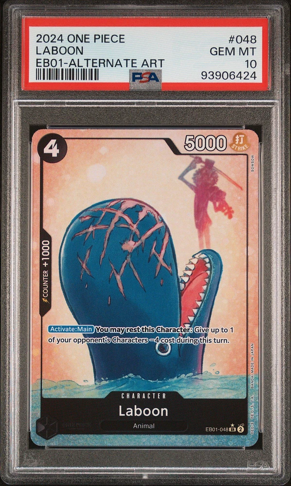 2024 One Piece Extra Booster -memorial Collection- 048 Laboon Alternate Art PSA 10
