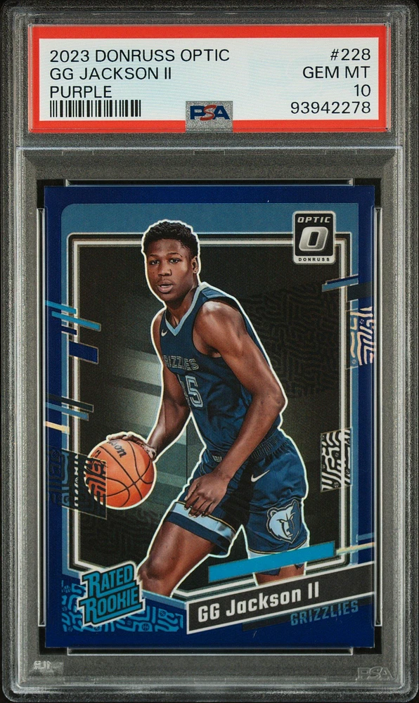 2023 Panini Donruss Optic 228 Gg Jackson Ii Purple PSA 10