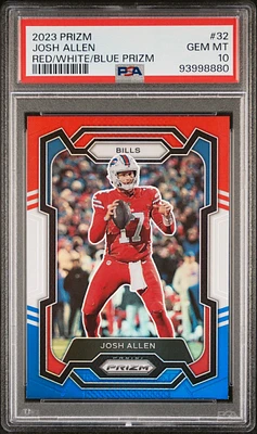 2023 Panini Prizm 32 Josh Allen Red/white/blue Prizm PSA 10