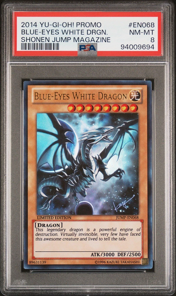 2014 Yu-gi-oh! Promo Shonen Jump Magazine En068 Blue-eyes White Dragon PSA 8