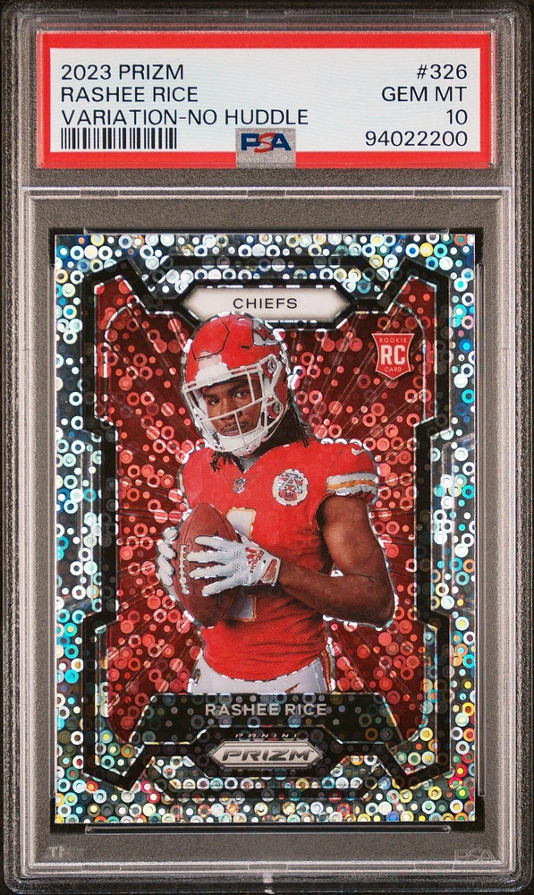 2023 Panini Prizm 326 Rashee Rice Variation-no Huddle PSA 10