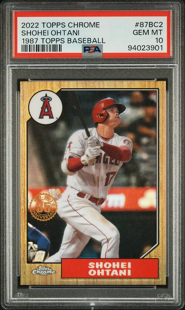 2022 Topps Chrome 1987 Topps Baseball 87bc2 Shohei Ohtani PSA 10