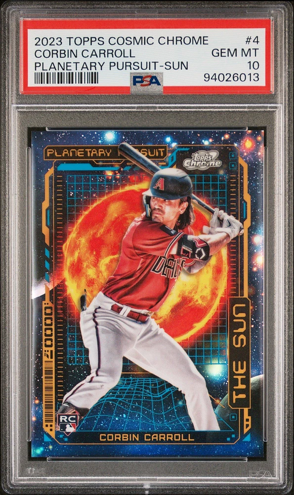 2023 Topps Cosmic Chrome Planetary Pursuit 4 Corbin Carroll Sun PSA 10