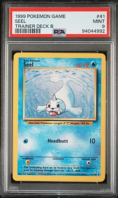 1999 Pokemon Game 41 Seel Trainer Deck B PSA 9