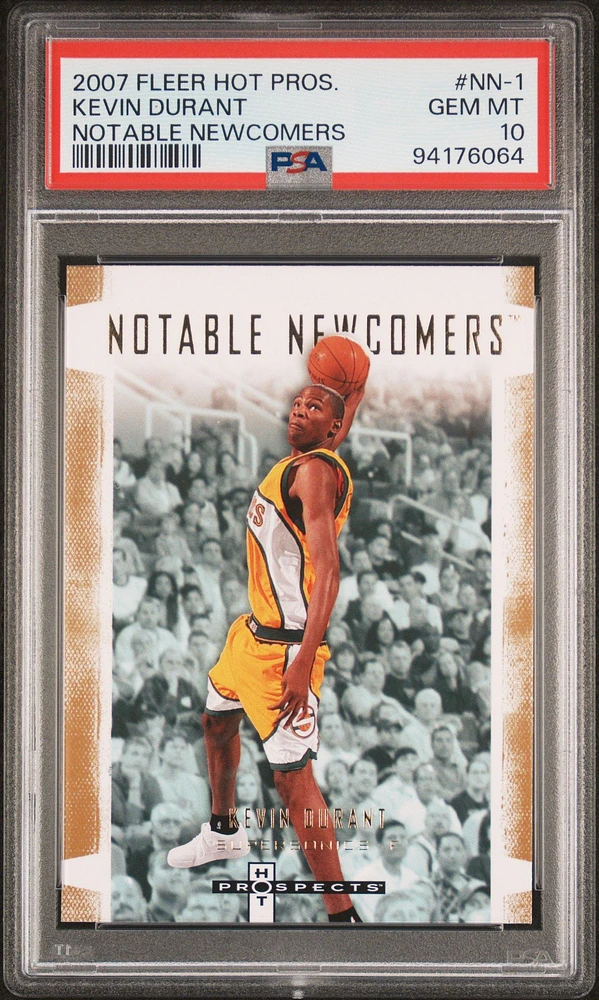 2007 Fleer Hot Prospects Notable Newcomers Nn-1 Kevin Durant PSA 10