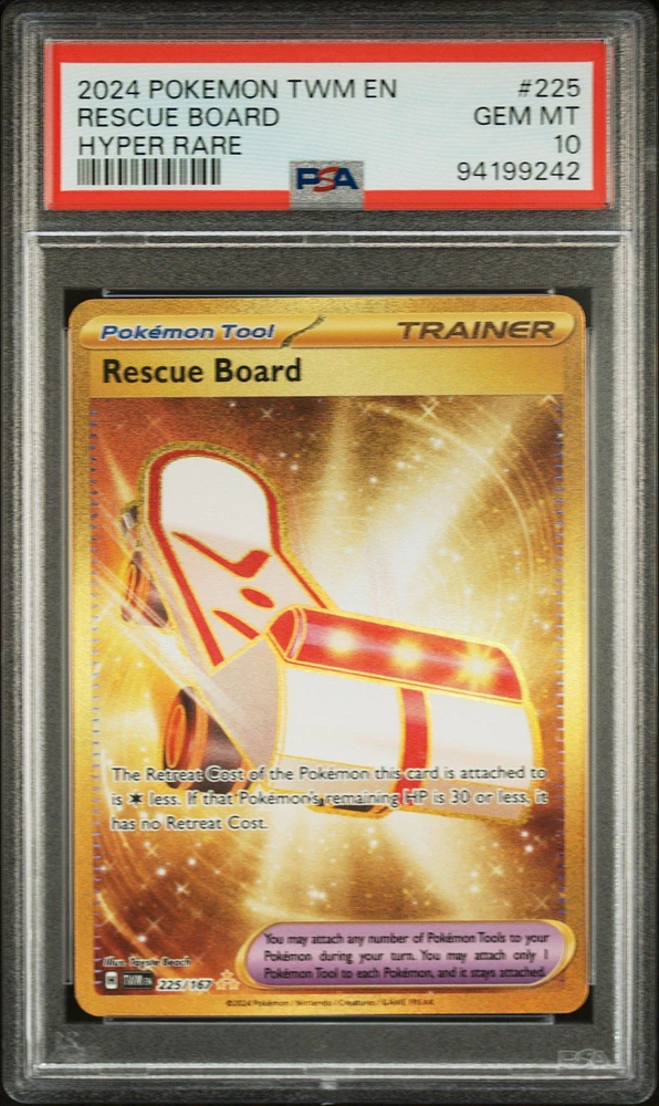 2024 Pokemon Twm En-twilight Masquerade 225 Rescue Board Hyper Rare PSA