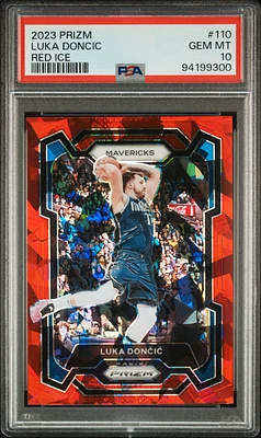 2023 Panini Prizm 110 Luka Doncic Red Ice PSA 10