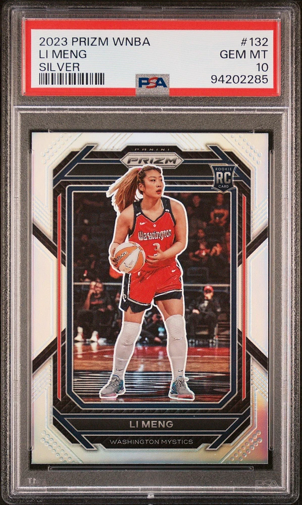 2023 Panini Prizm Wnba 132 Li Meng Silver PSA 10