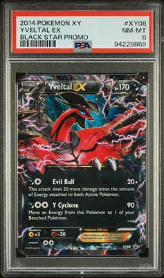 2014 Pokemon Xy Black Star Promo Xy08 Yveltal Ex PSA 8