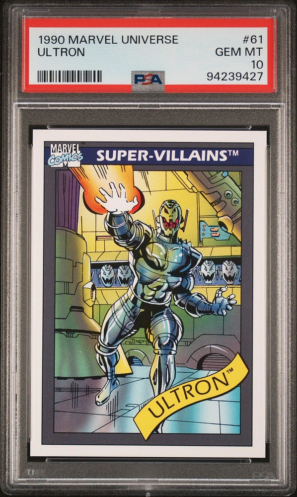 1990 Marvel Universe 61 Ultron PSA 10