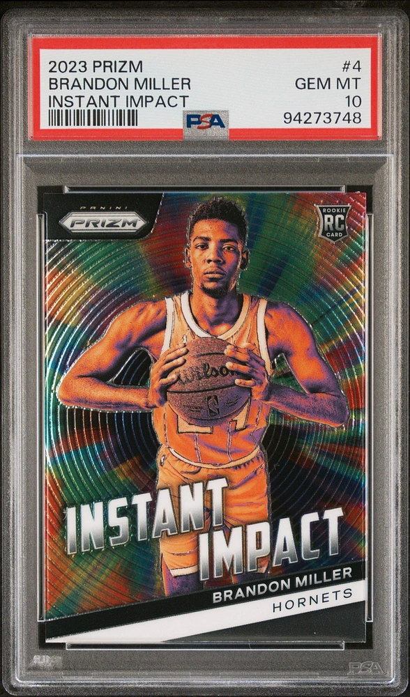 2023 Panini Prizm Instant Impact 4 Brandon Miller PSA 10