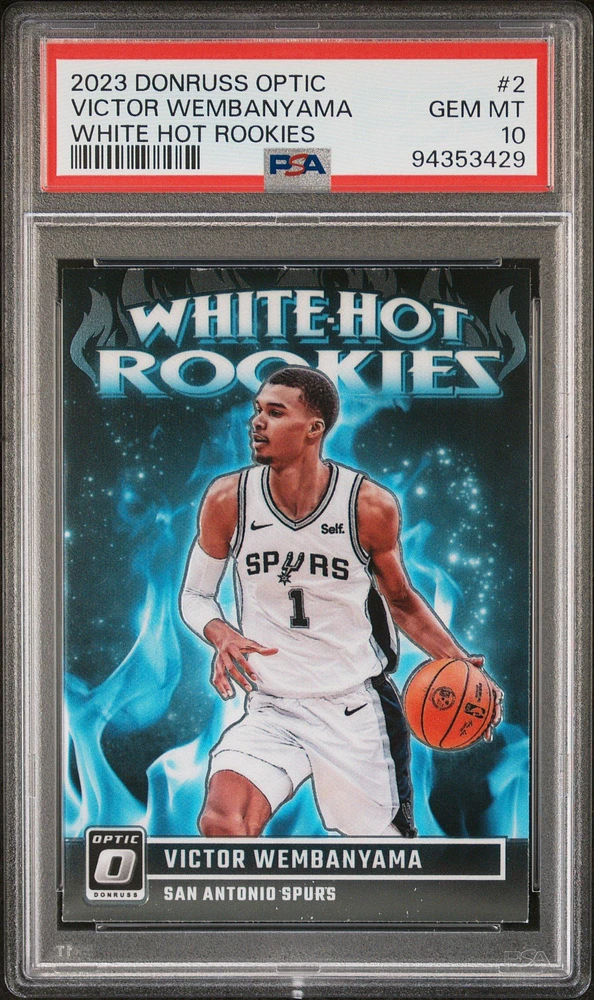 2023 Panini Donruss Optic White Hot Rookies 2 Victor Wembanyama PSA 10