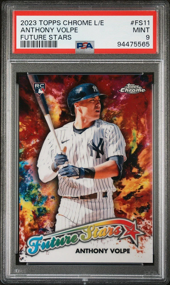 2023 Topps Chrome Logofractor Edition Future Stars Fs11 Anthony Volpe PSA 9