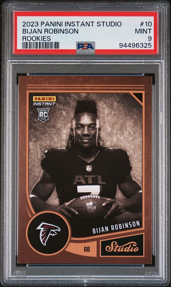 2023 Panini Instant Studio Rookies 10 Bijan Robinson PSA 9