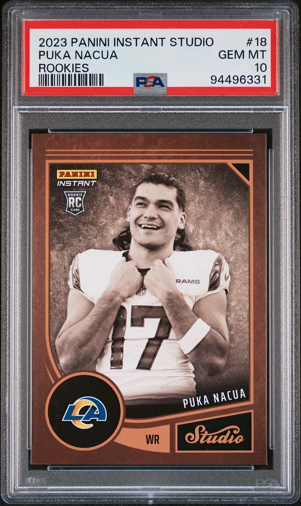2023 Panini Instant Studio Rookies 18 Puka Nacua PSA 10