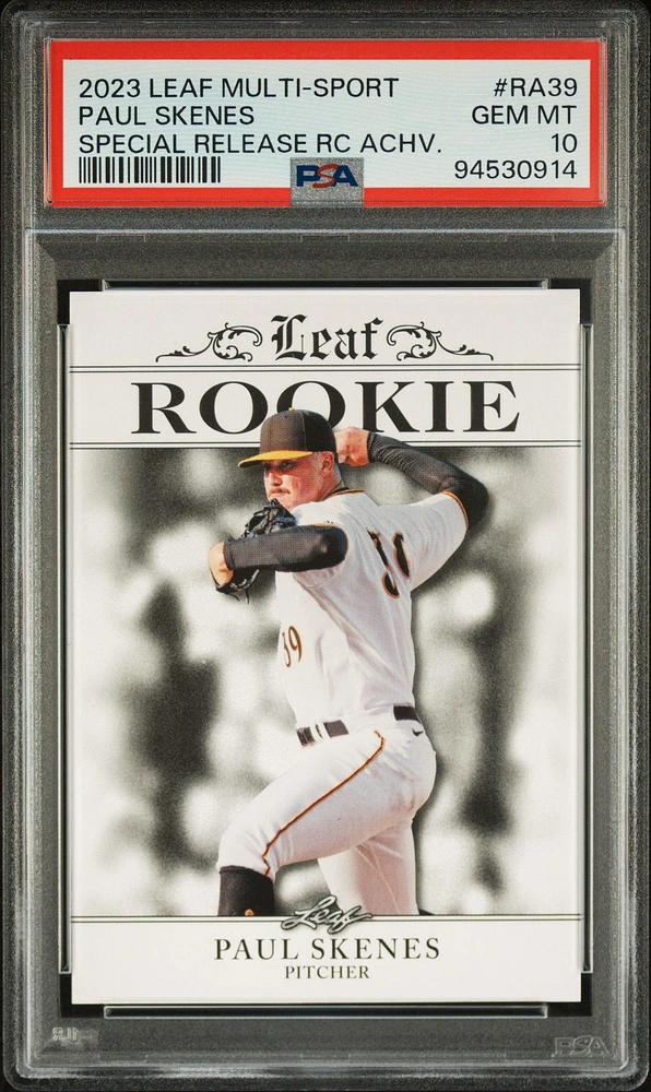 2023 Leaf Special Release Rookie Achievement Ra39 Paul Skenes PSA 10