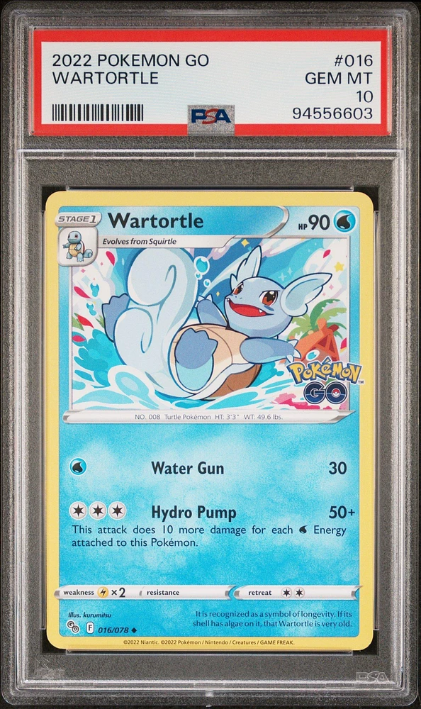 2022 Pokemon Go 016 Wartortle PSA 10