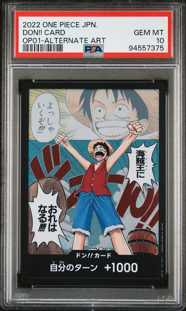 2022 One Piece Japanese Romance Dawn Don!! Card Alternate Art PSA 10