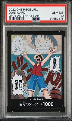 2022 One Piece Japanese Romance Dawn Don!! Card Alternate Art PSA 10