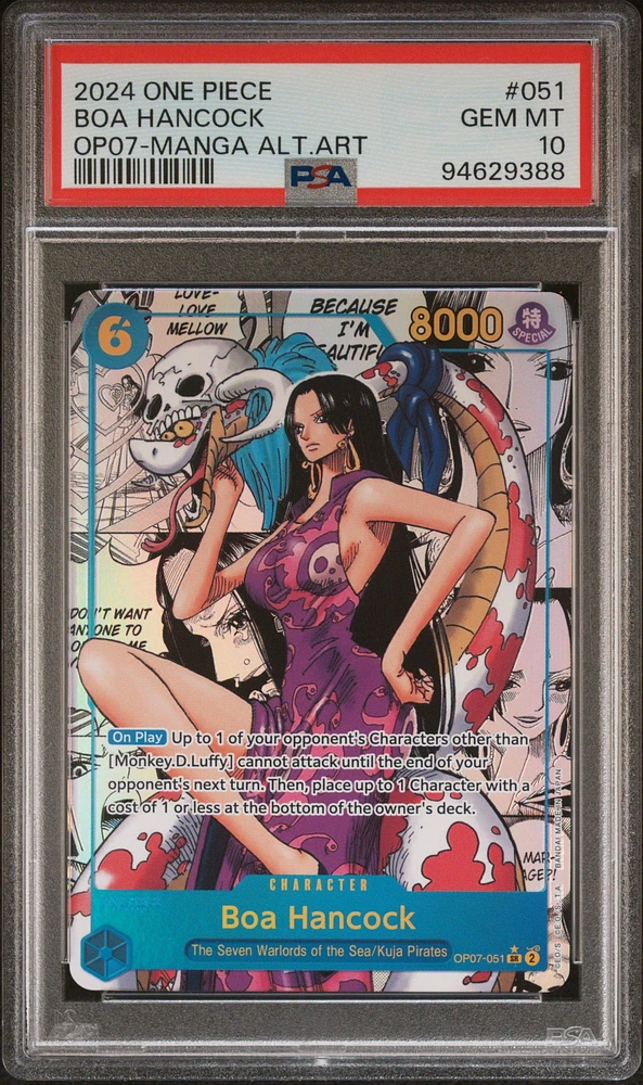 2024 One Piece 500 Years In The Future 051 Boa Hancock Manga Alternate Art PSA 10