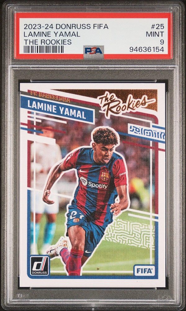 2023-24 Panini Donruss Fifa The Rookies 25 Lamine Yamal PSA 9