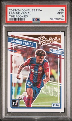 2023-24 Panini Donruss Fifa The Rookies 25 Lamine Yamal PSA 9