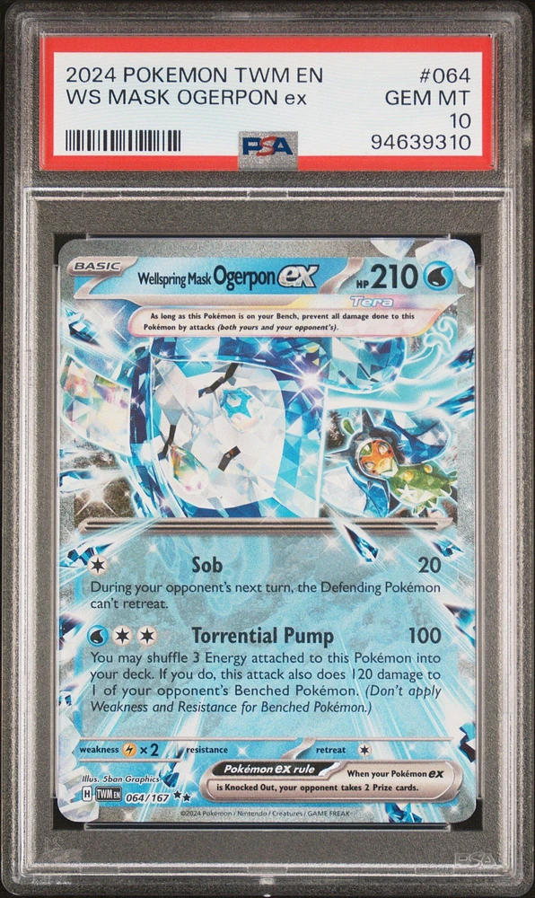 2024 Pokemon Twm En-twilight Masquerade 064 Wellspring Mask Ogerpon Ex PSA 10