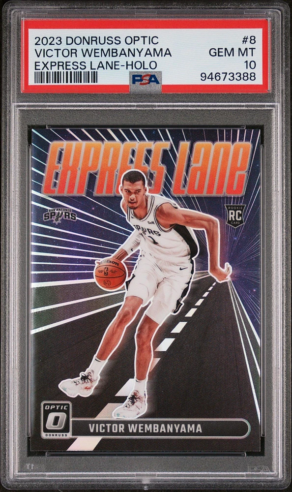 2023 Panini Donruss Optic Express Lane 8 Victor Wembanyama Holo PSA 10